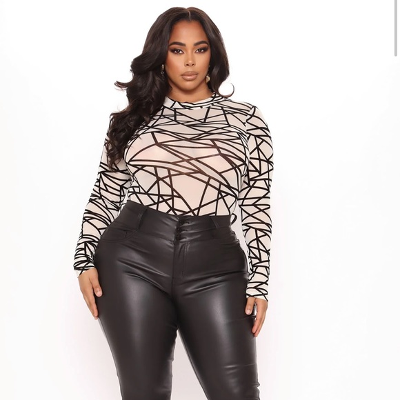 Body suit. Mesh body suit - Picture 5 of 11